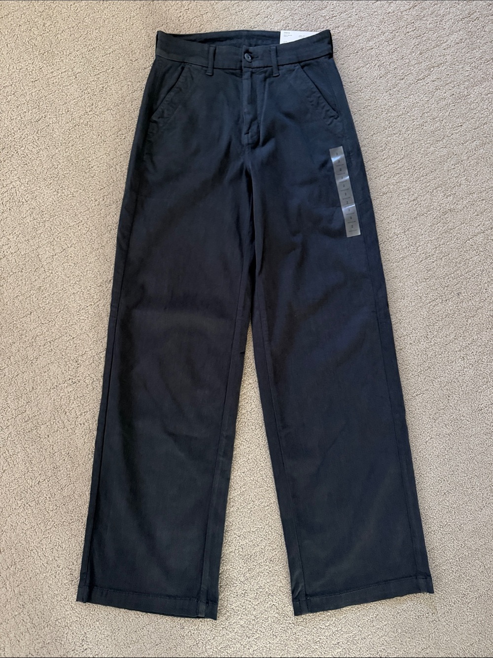 American Eagle Outfitters Black Wide-Leg Trousers